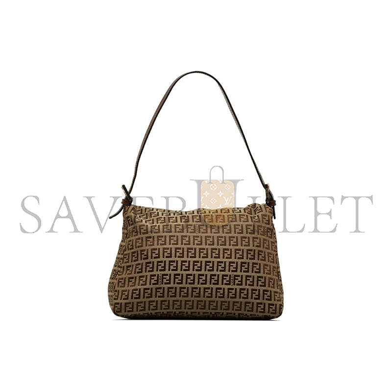 F**di zuchinno canvas and leather ff zip shoulder 890tyhttnioi66ce (33*19*8cm)
